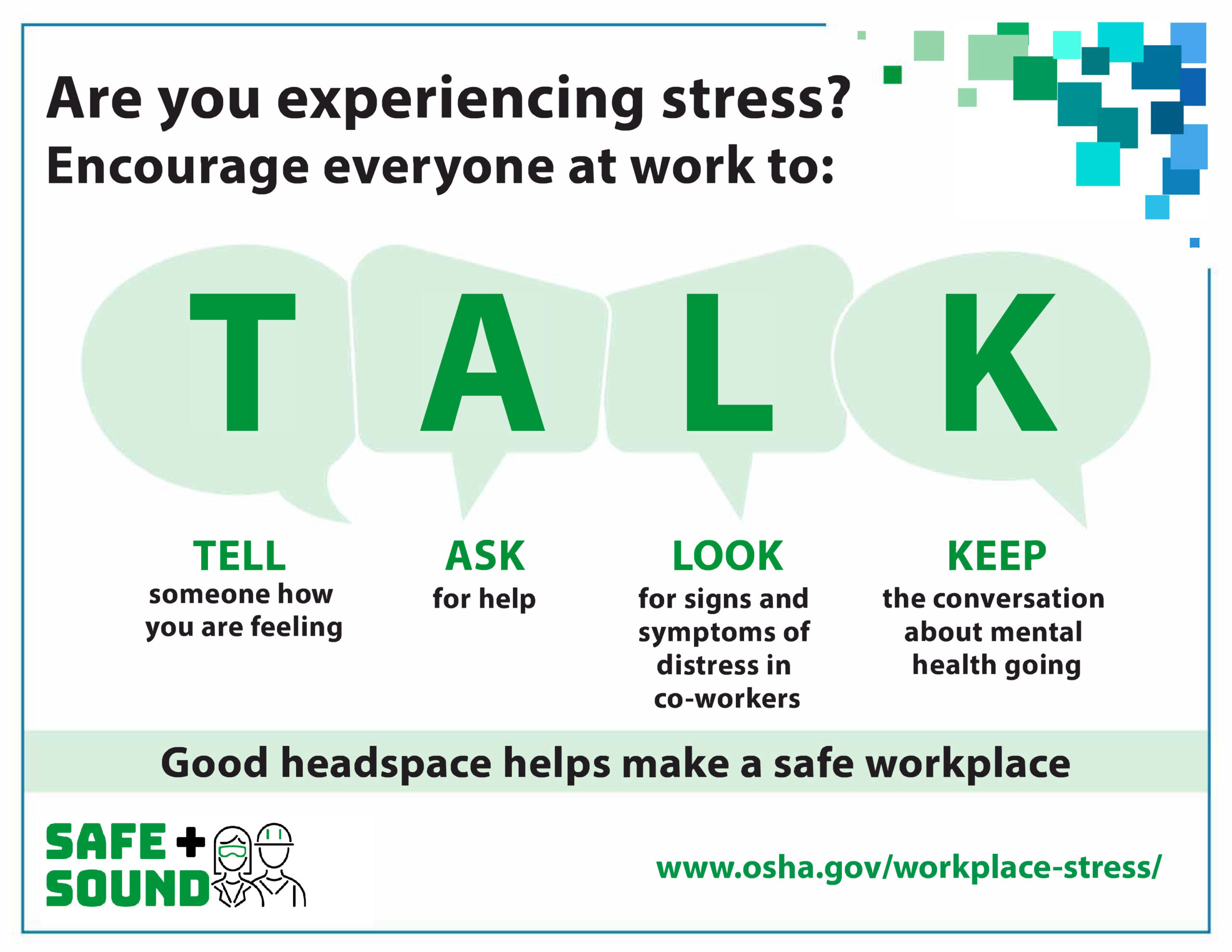 OSHA stress poster