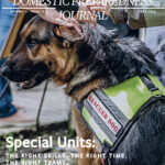 Rescue dog being pet by a group of children, Special Units: The Right Skills. The Right Time. The Right Teams.