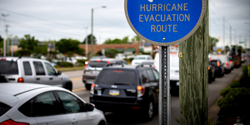 Hurricane Evacuation Route Sign