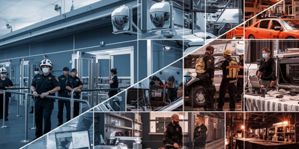 Collage of emergency professionals