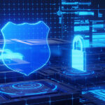 Concept of cybersecurity and data protection. 3D rendering